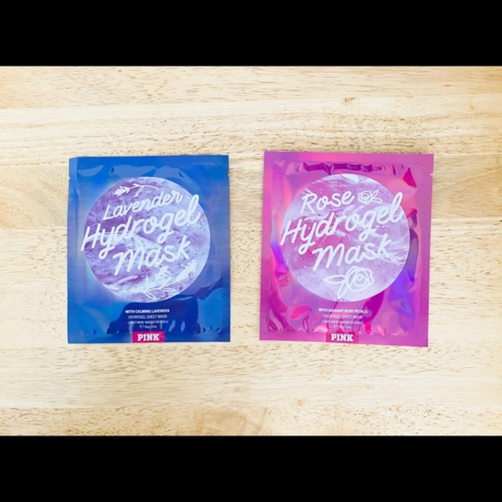 NWT Rare! Victoria’s Secret Pink: 2 PC Hydrogel Face Mask Set